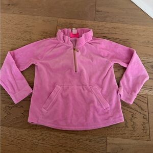 Lilly Pulitzer Girls Hot Pink Velour Quarter Zip | Size S (4–5)